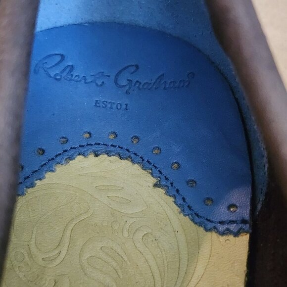 Robert Graham Gansevoort Shoes Mens Size 8 Loafers Leather XL Extralight Sole